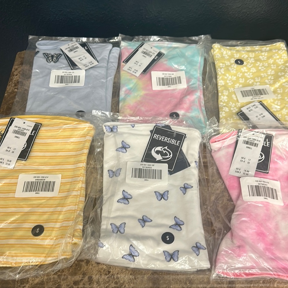 Six Hollister reversible tube tops